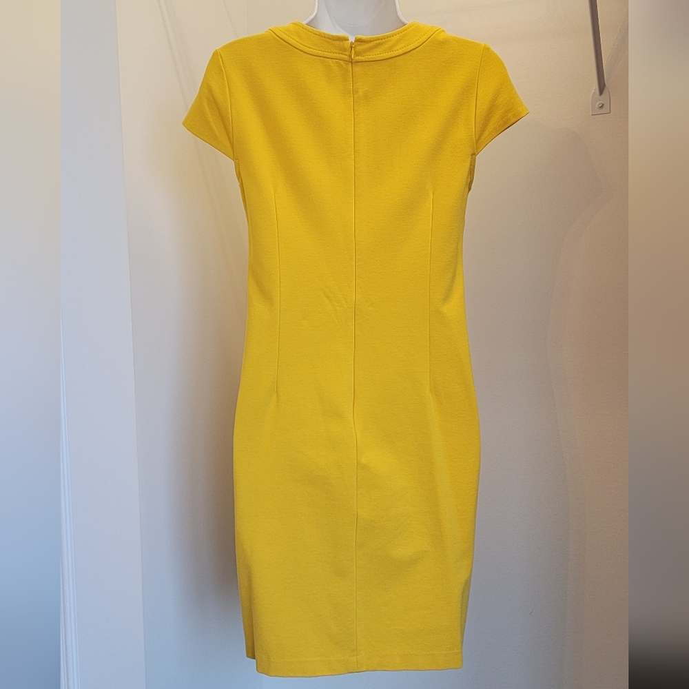 Talbots Yellow Shift Pocket Dress Sz: 2P - Picture 5 of 6